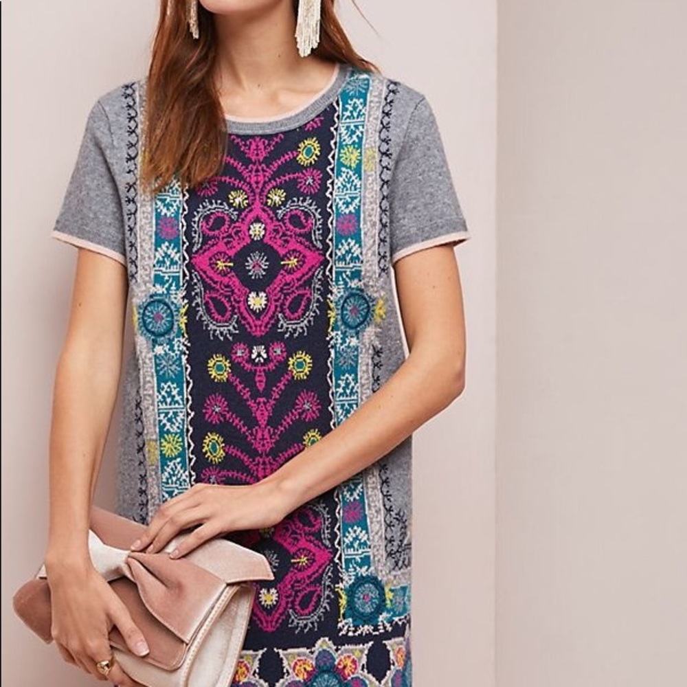 Akemi + Kin Gray Multi Kaleidoscope Dress XL New